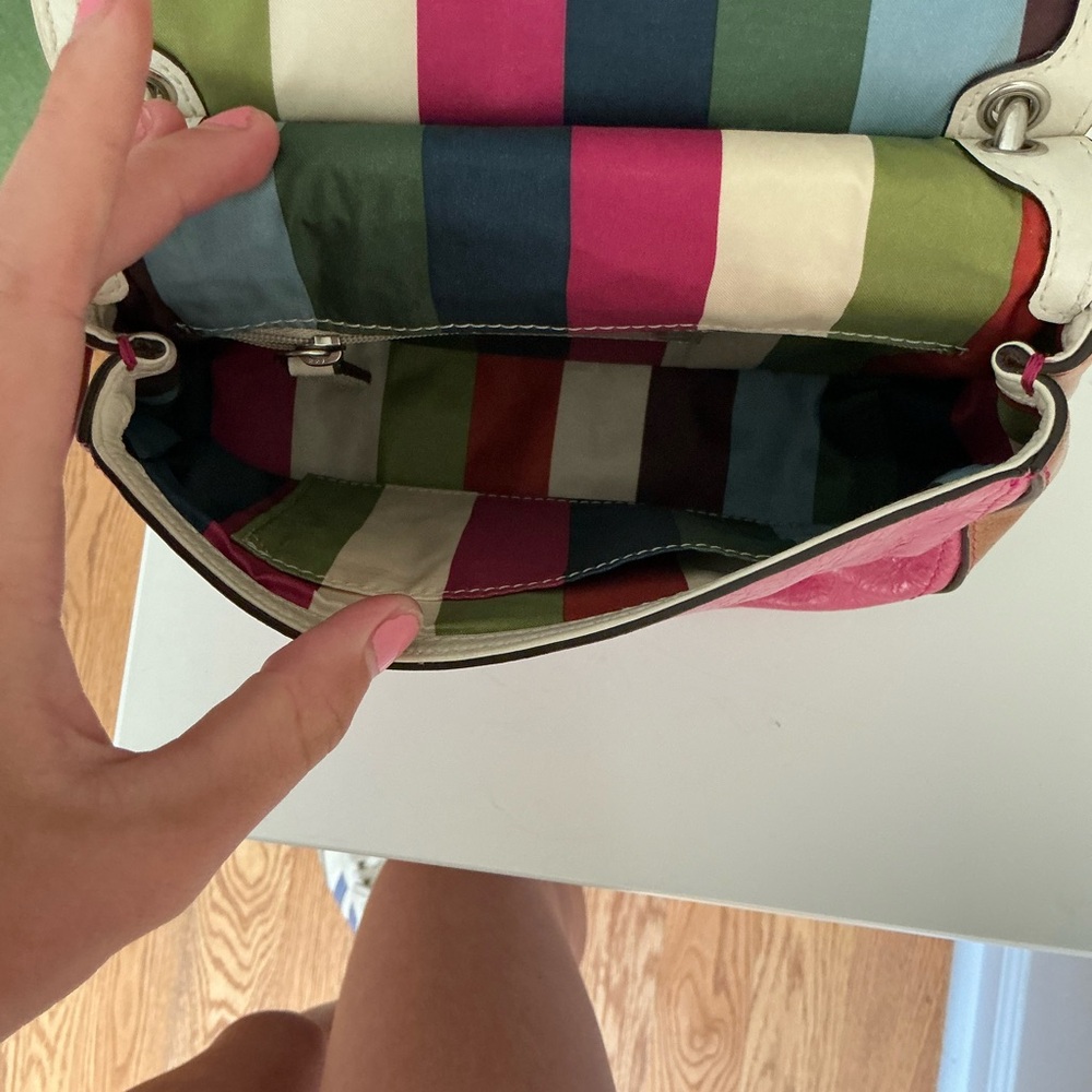 Coach Pink Leather Shoulder Bag with Tassel Charm - Picture 11 of 15